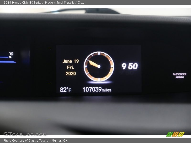 Modern Steel Metallic / Gray 2014 Honda Civic EX Sedan