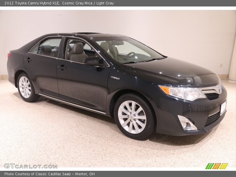 Cosmic Gray Mica / Light Gray 2012 Toyota Camry Hybrid XLE