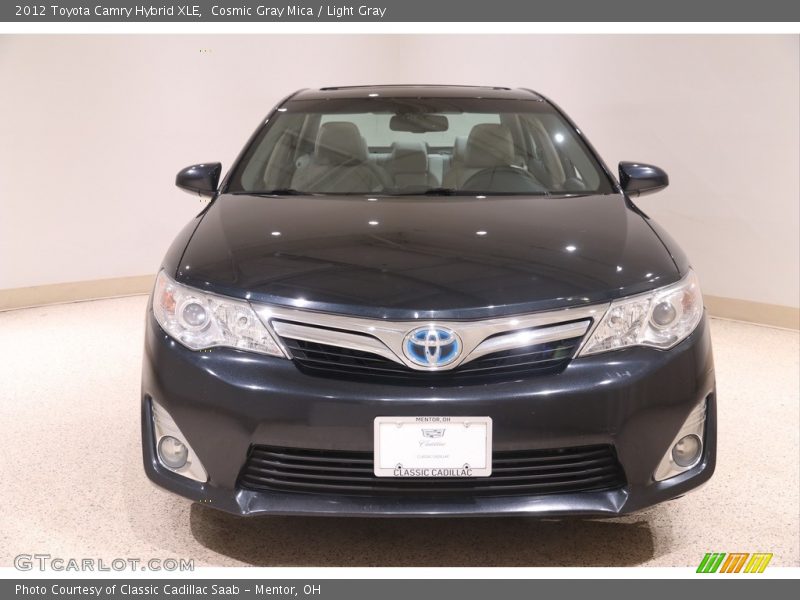 Cosmic Gray Mica / Light Gray 2012 Toyota Camry Hybrid XLE