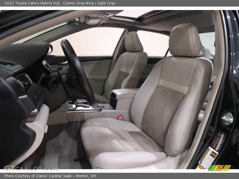 Cosmic Gray Mica / Light Gray 2012 Toyota Camry Hybrid XLE