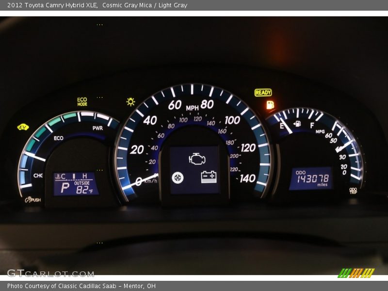 Cosmic Gray Mica / Light Gray 2012 Toyota Camry Hybrid XLE