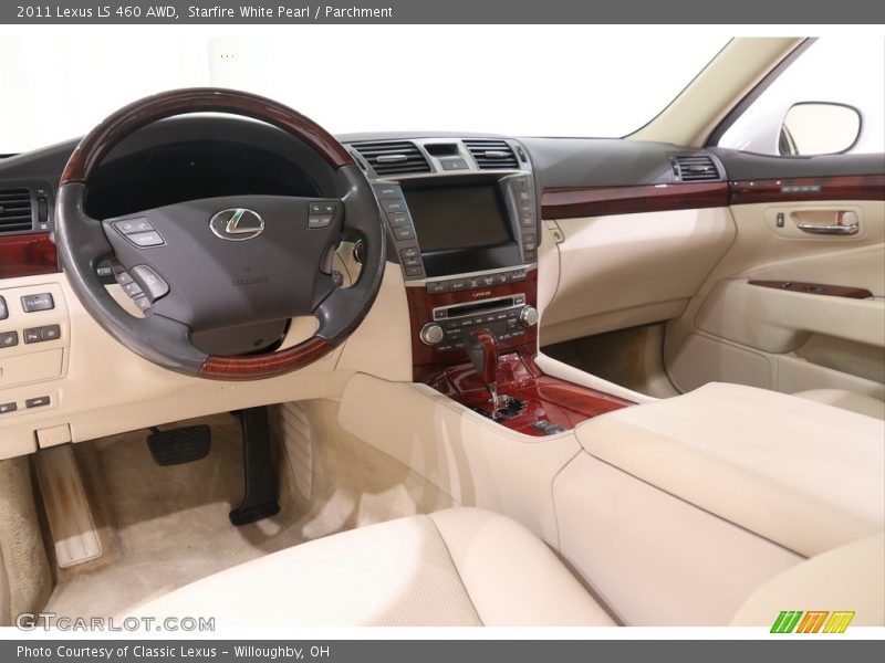 Starfire White Pearl / Parchment 2011 Lexus LS 460 AWD