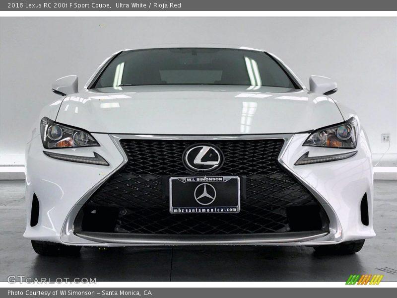 Ultra White / Rioja Red 2016 Lexus RC 200t F Sport Coupe