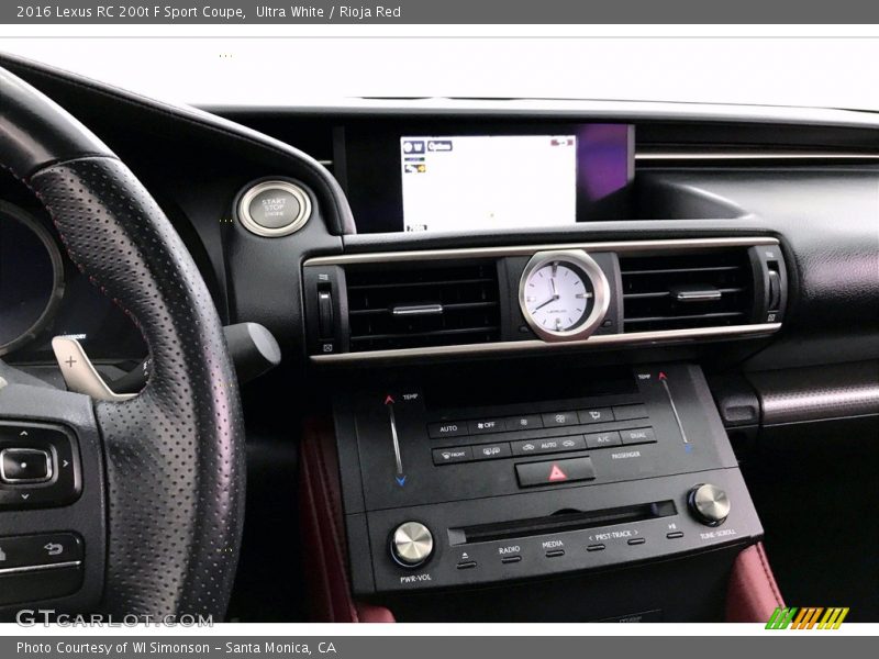Ultra White / Rioja Red 2016 Lexus RC 200t F Sport Coupe