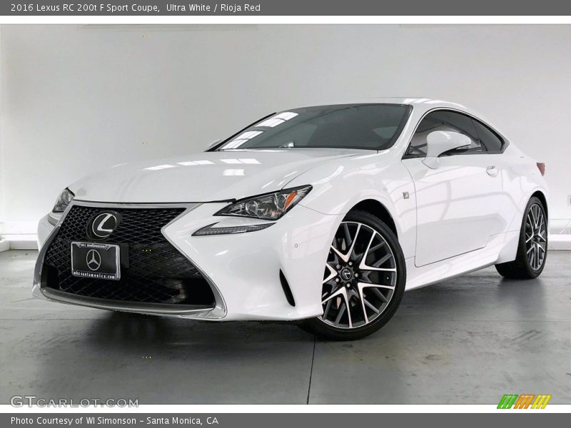  2016 RC 200t F Sport Coupe Ultra White
