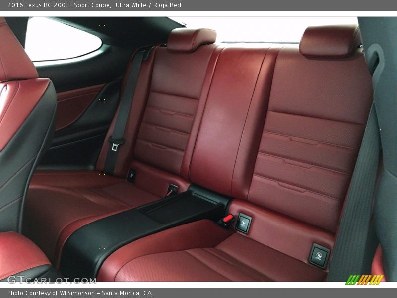 Rear Seat of 2016 RC 200t F Sport Coupe