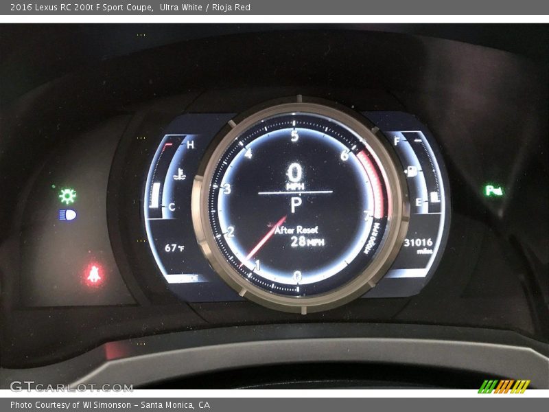  2016 RC 200t F Sport Coupe 200t F Sport Coupe Gauges