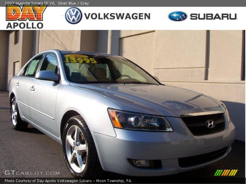 Silver Blue / Gray 2007 Hyundai Sonata SE V6