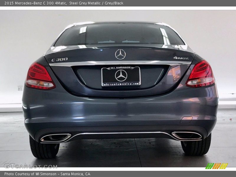 Steel Grey Metallic / Grey/Black 2015 Mercedes-Benz C 300 4Matic