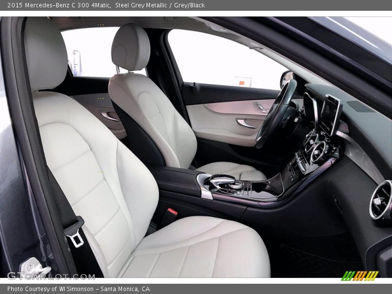 Steel Grey Metallic / Grey/Black 2015 Mercedes-Benz C 300 4Matic