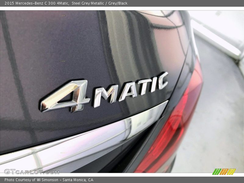 Steel Grey Metallic / Grey/Black 2015 Mercedes-Benz C 300 4Matic
