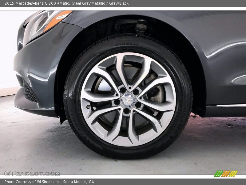 Steel Grey Metallic / Grey/Black 2015 Mercedes-Benz C 300 4Matic