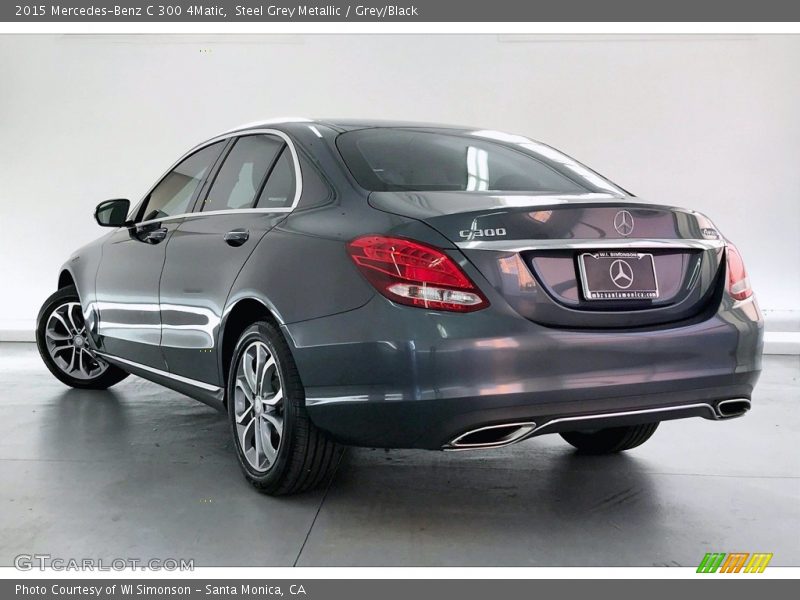 Steel Grey Metallic / Grey/Black 2015 Mercedes-Benz C 300 4Matic