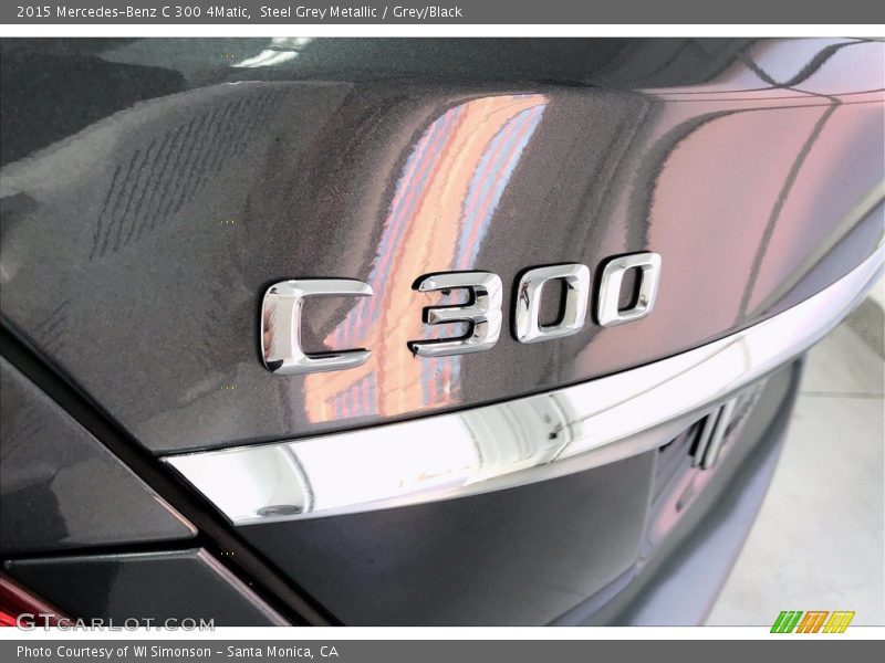 Steel Grey Metallic / Grey/Black 2015 Mercedes-Benz C 300 4Matic