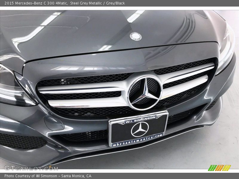 Steel Grey Metallic / Grey/Black 2015 Mercedes-Benz C 300 4Matic