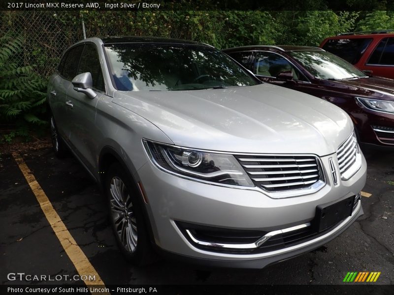 Ingot Silver / Ebony 2017 Lincoln MKX Reserve AWD