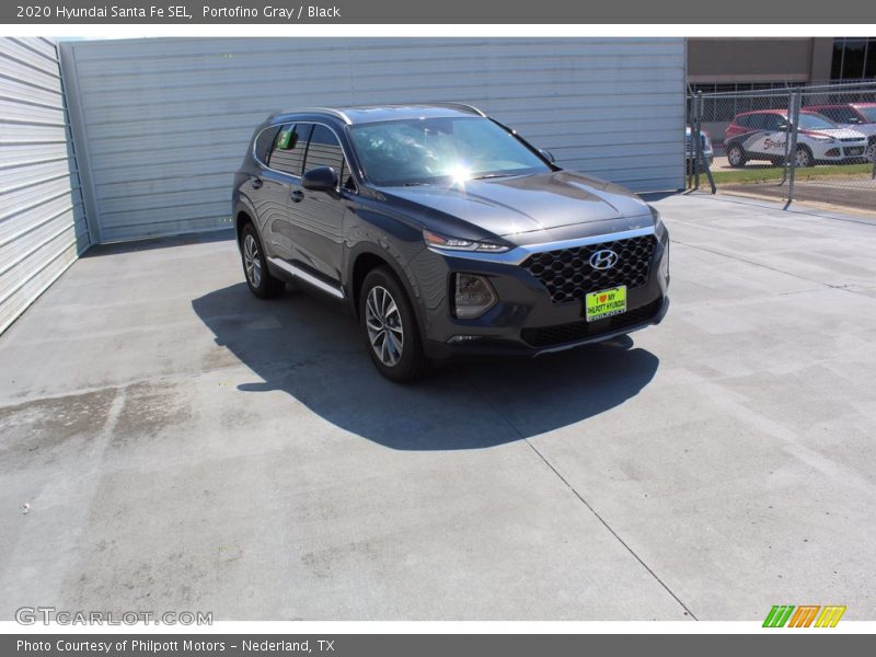 Portofino Gray / Black 2020 Hyundai Santa Fe SEL