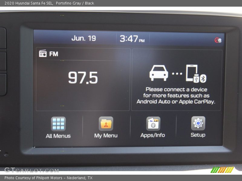 Portofino Gray / Black 2020 Hyundai Santa Fe SEL