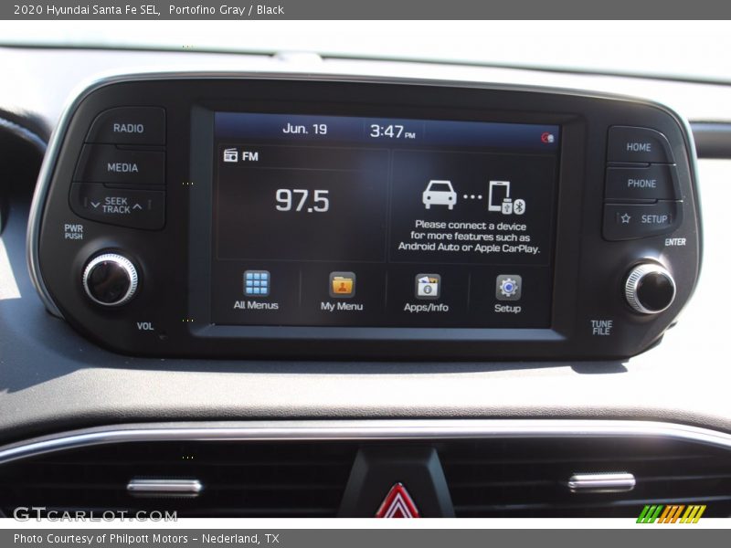 Portofino Gray / Black 2020 Hyundai Santa Fe SEL