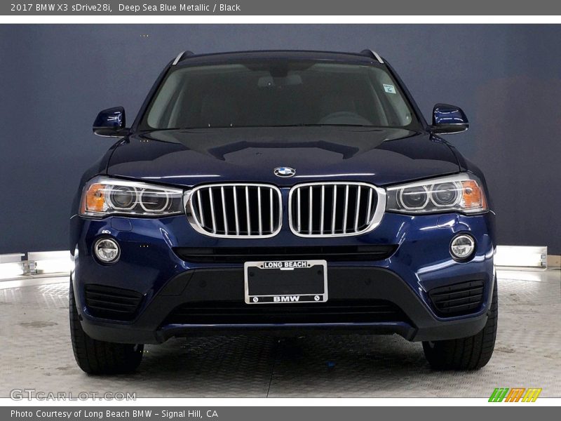 Deep Sea Blue Metallic / Black 2017 BMW X3 sDrive28i