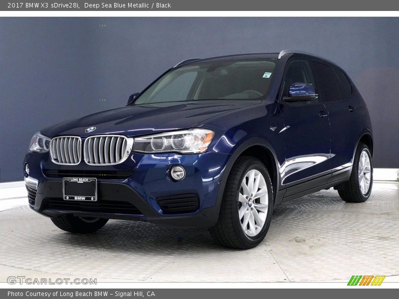 Deep Sea Blue Metallic / Black 2017 BMW X3 sDrive28i
