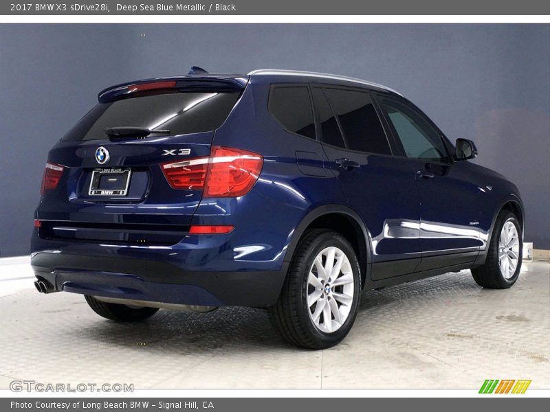 Deep Sea Blue Metallic / Black 2017 BMW X3 sDrive28i