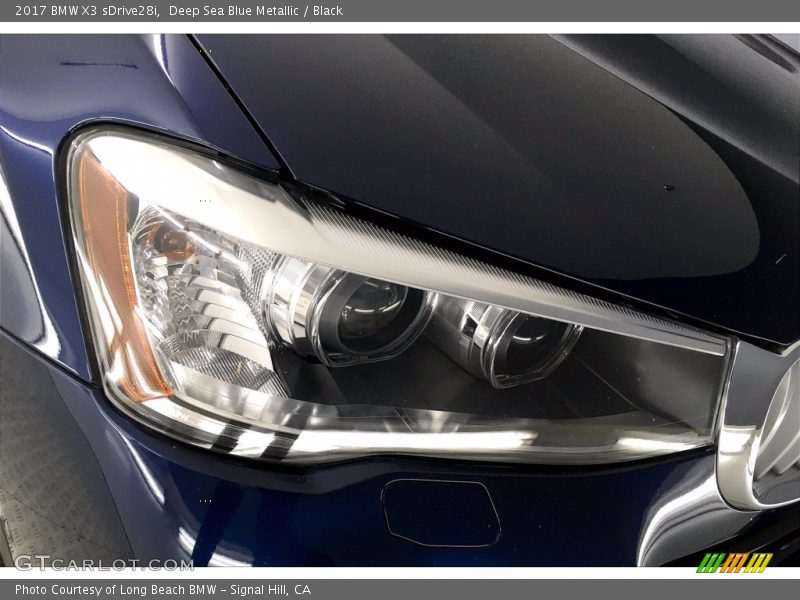 Deep Sea Blue Metallic / Black 2017 BMW X3 sDrive28i