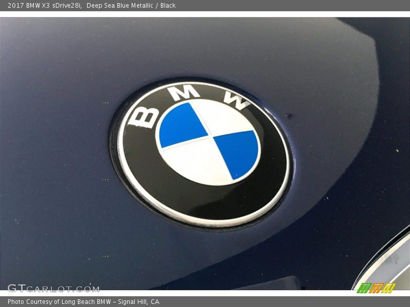 Deep Sea Blue Metallic / Black 2017 BMW X3 sDrive28i