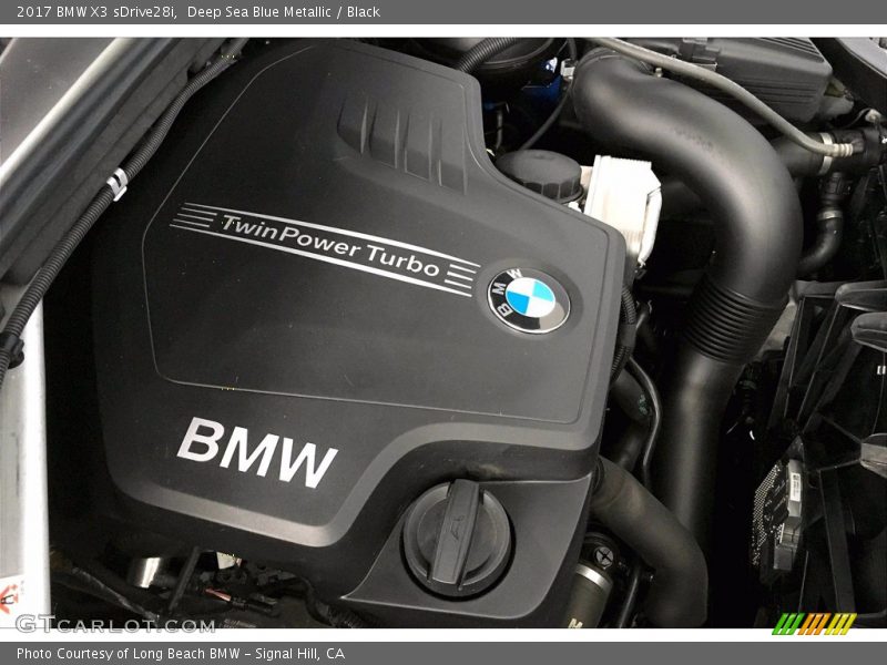 Deep Sea Blue Metallic / Black 2017 BMW X3 sDrive28i