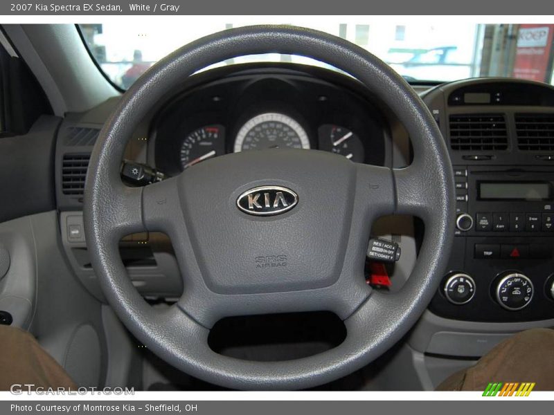 White / Gray 2007 Kia Spectra EX Sedan