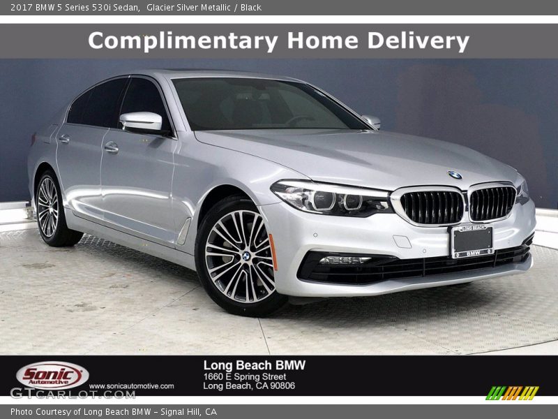 Glacier Silver Metallic / Black 2017 BMW 5 Series 530i Sedan