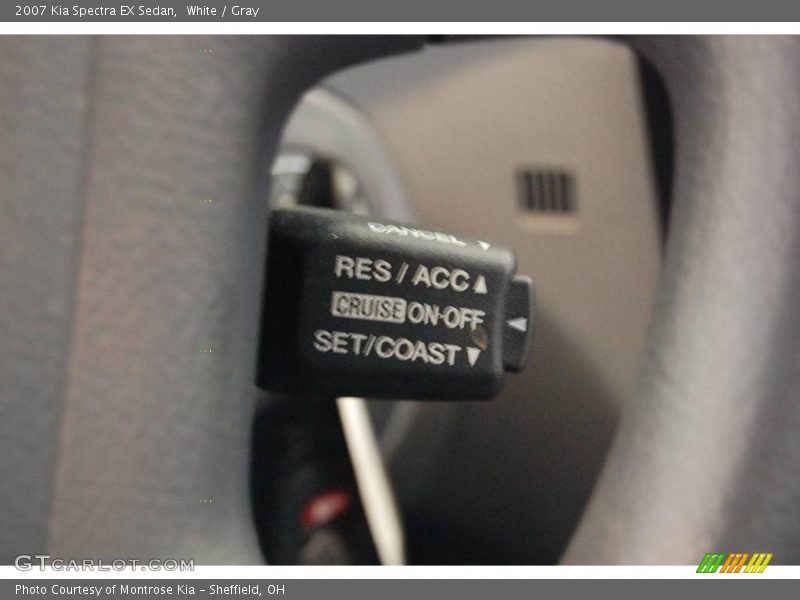 White / Gray 2007 Kia Spectra EX Sedan