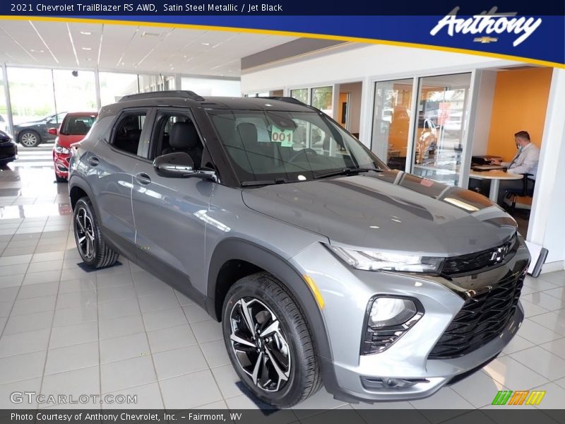 Satin Steel Metallic / Jet Black 2021 Chevrolet TrailBlazer RS AWD