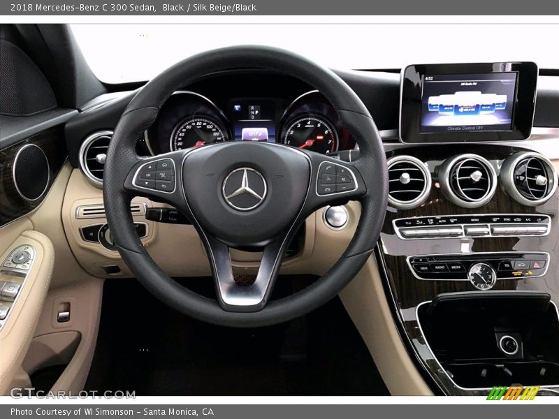 Black / Silk Beige/Black 2018 Mercedes-Benz C 300 Sedan