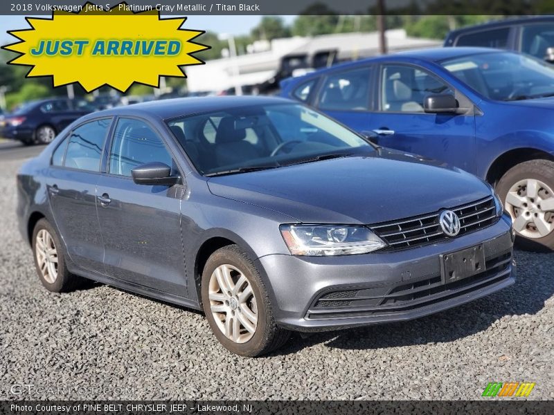 Platinum Gray Metallic / Titan Black 2018 Volkswagen Jetta S
