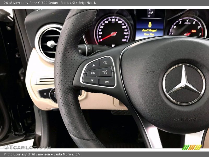 Black / Silk Beige/Black 2018 Mercedes-Benz C 300 Sedan