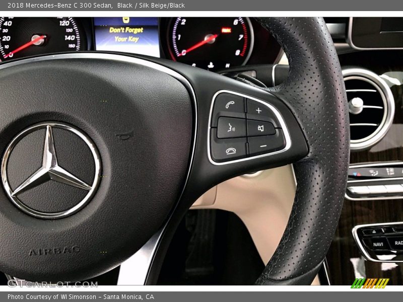 Black / Silk Beige/Black 2018 Mercedes-Benz C 300 Sedan