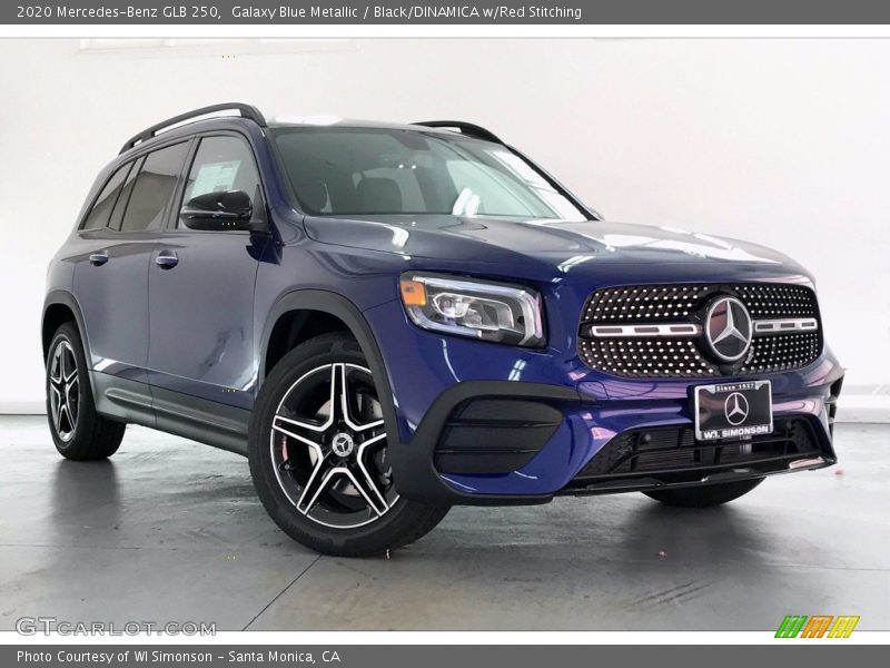 Galaxy Blue Metallic / Black/DINAMICA w/Red Stitching 2020 Mercedes-Benz GLB 250