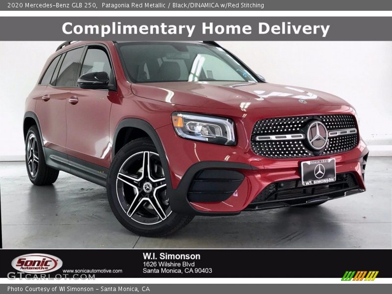Patagonia Red Metallic / Black/DINAMICA w/Red Stitching 2020 Mercedes-Benz GLB 250