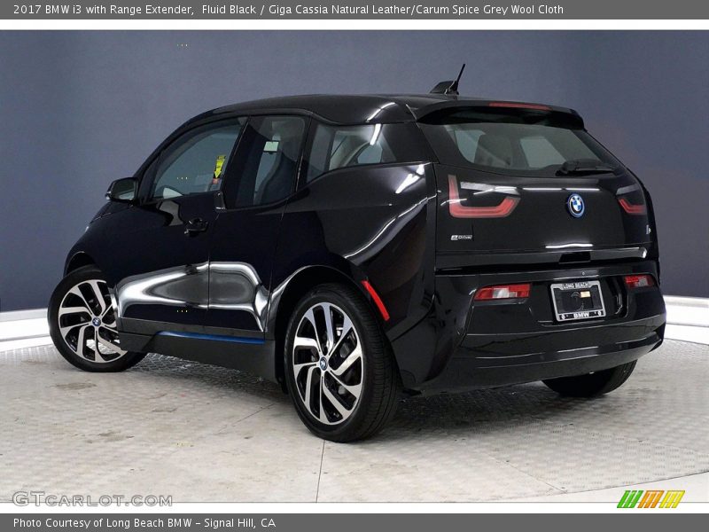 Fluid Black / Giga Cassia Natural Leather/Carum Spice Grey Wool Cloth 2017 BMW i3 with Range Extender