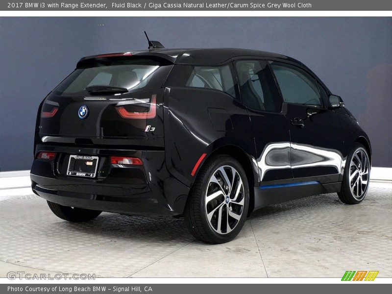 Fluid Black / Giga Cassia Natural Leather/Carum Spice Grey Wool Cloth 2017 BMW i3 with Range Extender
