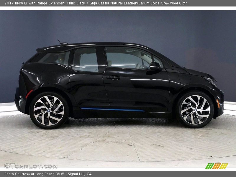 Fluid Black / Giga Cassia Natural Leather/Carum Spice Grey Wool Cloth 2017 BMW i3 with Range Extender