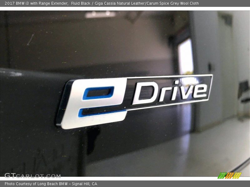 Fluid Black / Giga Cassia Natural Leather/Carum Spice Grey Wool Cloth 2017 BMW i3 with Range Extender