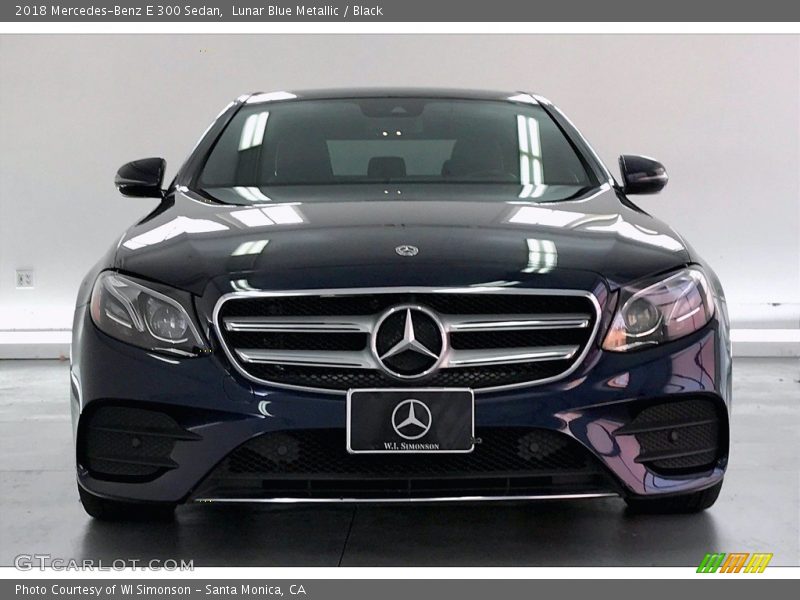 Lunar Blue Metallic / Black 2018 Mercedes-Benz E 300 Sedan
