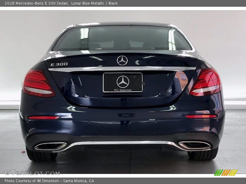 Lunar Blue Metallic / Black 2018 Mercedes-Benz E 300 Sedan