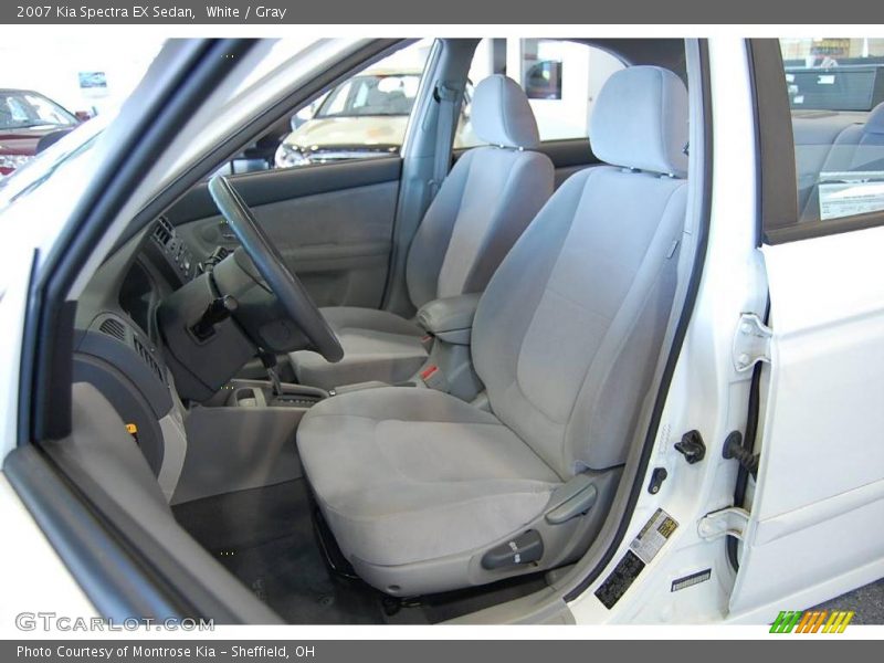 White / Gray 2007 Kia Spectra EX Sedan