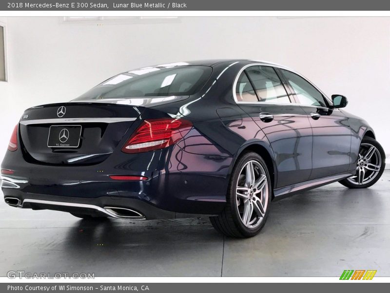 Lunar Blue Metallic / Black 2018 Mercedes-Benz E 300 Sedan