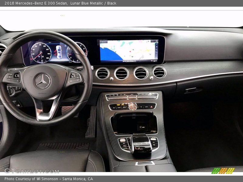 Lunar Blue Metallic / Black 2018 Mercedes-Benz E 300 Sedan