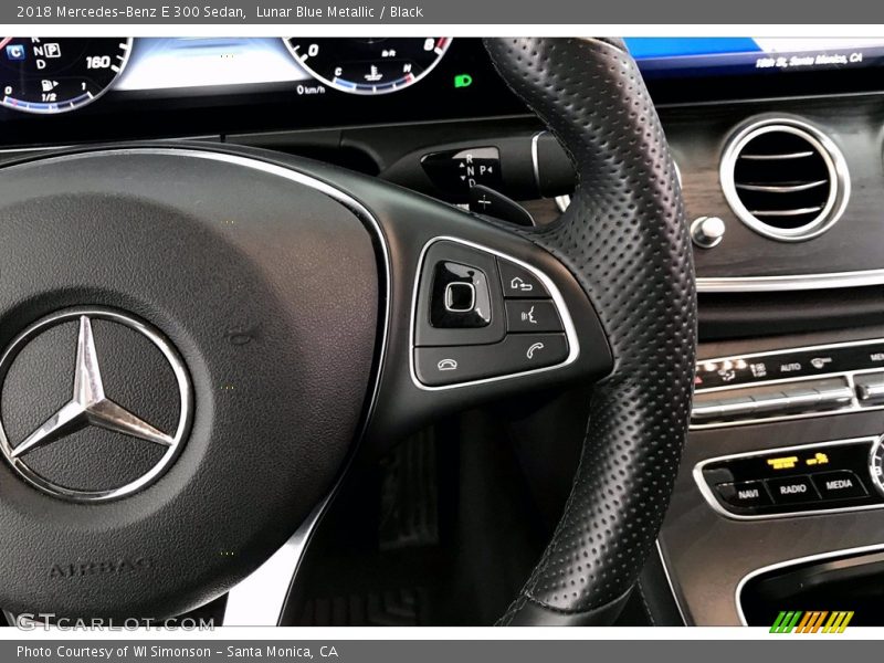 Lunar Blue Metallic / Black 2018 Mercedes-Benz E 300 Sedan