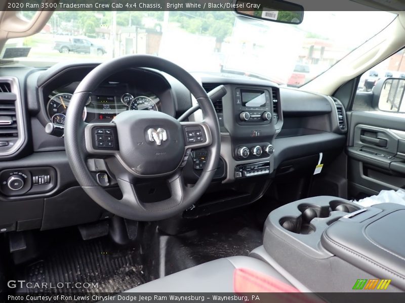 Bright White / Black/Diesel Gray 2020 Ram 3500 Tradesman Crew Cab 4x4 Chassis